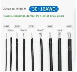 Silicone high temperature cable 16AWG Brown