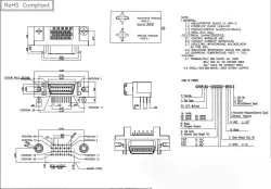 SCSI Connector Series 90 Degree PCB Board-to-Board Servo 100-PIN Headers